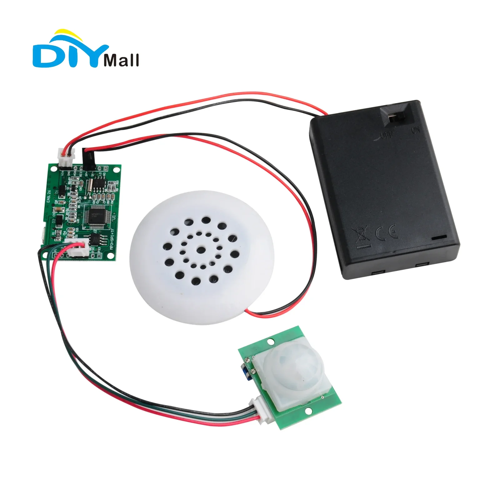 DIYmall MP3 Voice Module Kit with IR Induction for USB/TF Card Music Download Security Welcomer Device for DIY Projects