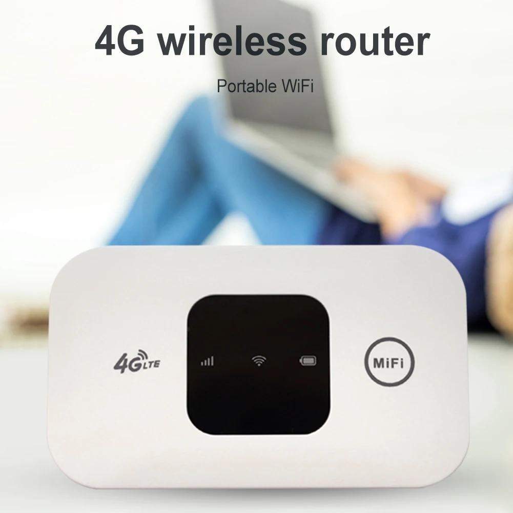 4G Pocket WiFi Router Portable Mobile Hotspot 150Mbps Wireless Modem 2100mAh Broadband with SIM Card Slot Wide Coverage