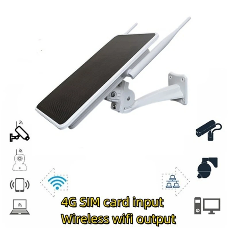 Impermeável Solar Powered Router, Repetidor WiFi, Tudo em Um, Alcance WiFi 50M, 6 W, 4G, IP66