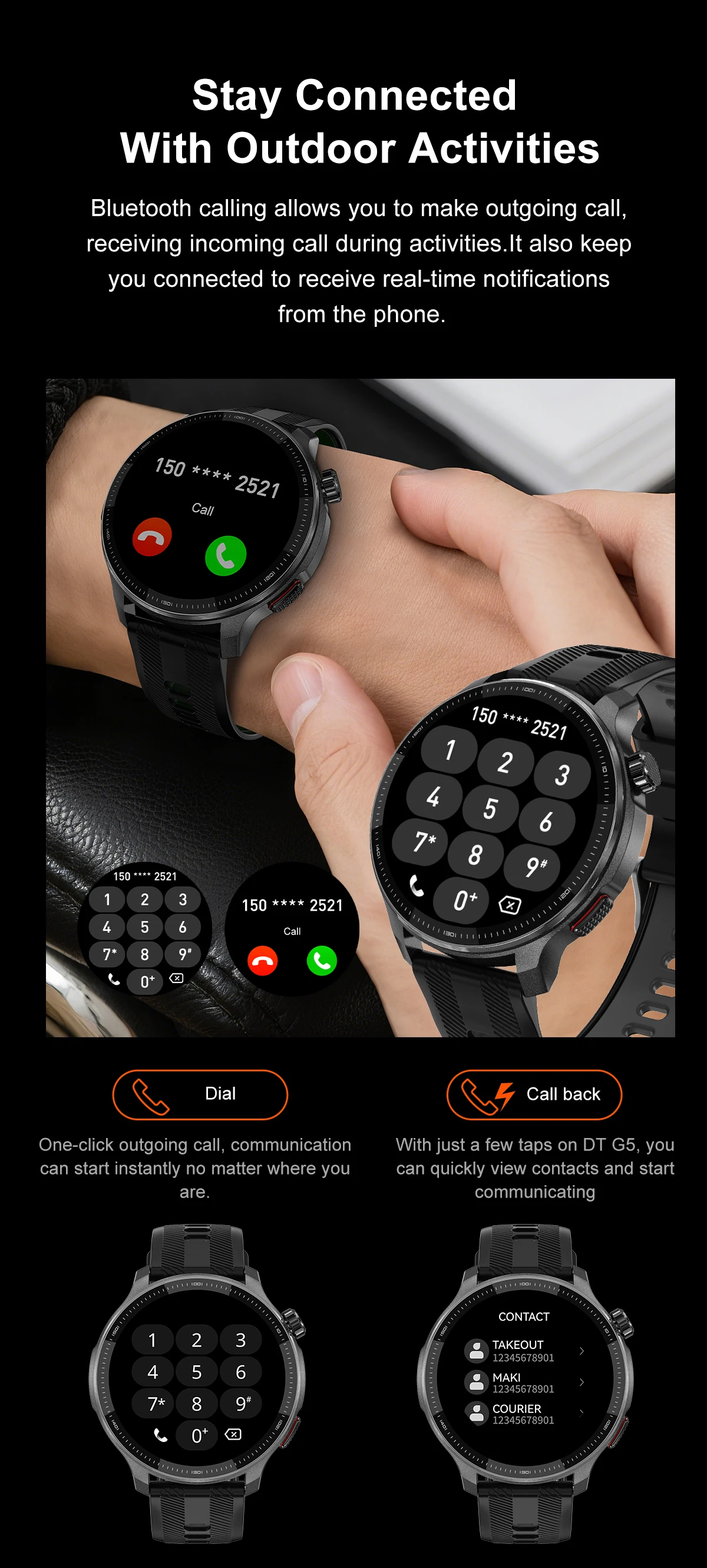 Neue T-Rex3 Ultra 4GB Speicher GPS Sport-Smartwatch Offline-Karte 1,43 Zoll AMOLED-Display 3ATM Schnellladung Fitness-Anruf-Smartwatch – Detail 19