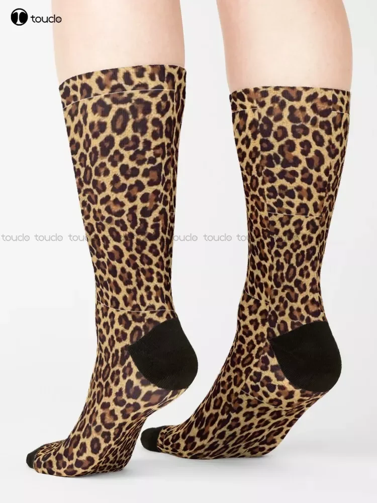 Cheetah Print Animal, Pattern, Cheetah, Cat, Wild, Cat Lovers, Cheetah Women Socks 360° Digital Print Custom Gift Streetwear