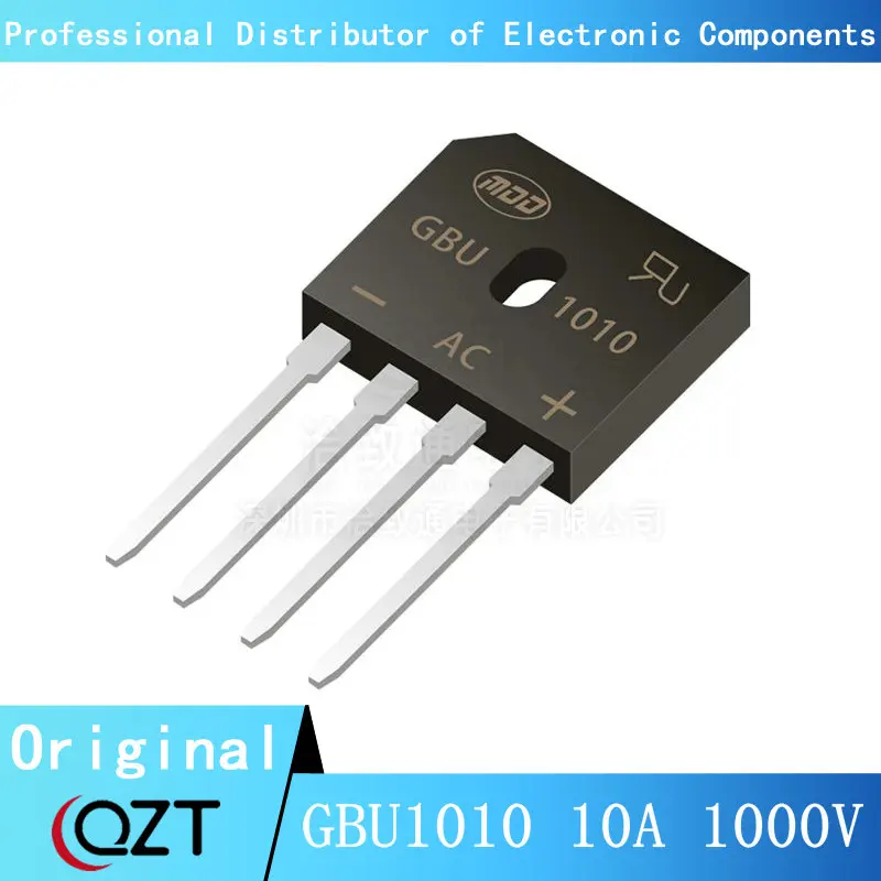 10 pçs/lote GBU1010 DIP 10A 1000V DIP-chip de diodo ponte retificadora 4 Novo local