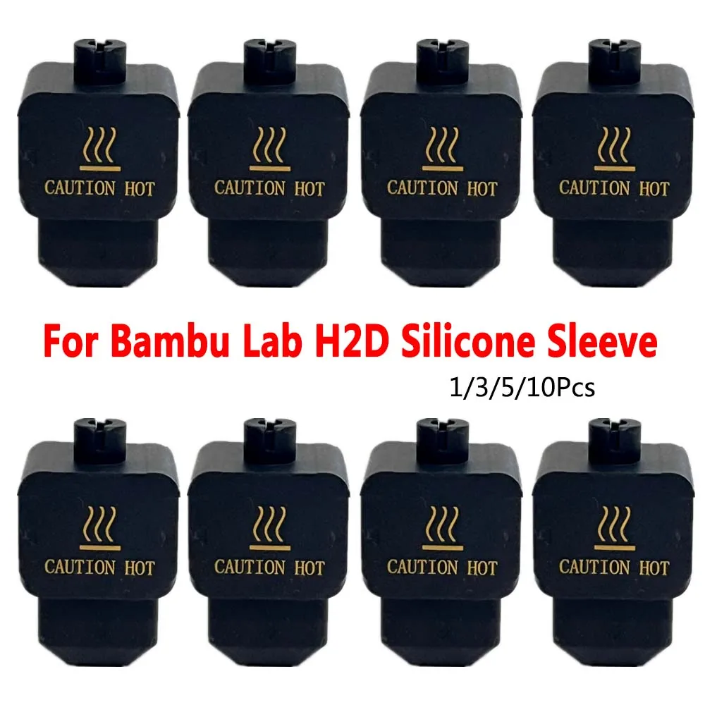

For Bambu Lab H2D Silicone Sleeve Hotend Accessories Protector Cover Case 3D Printer Bambulab H2D Silicone Socks Heat Insulation