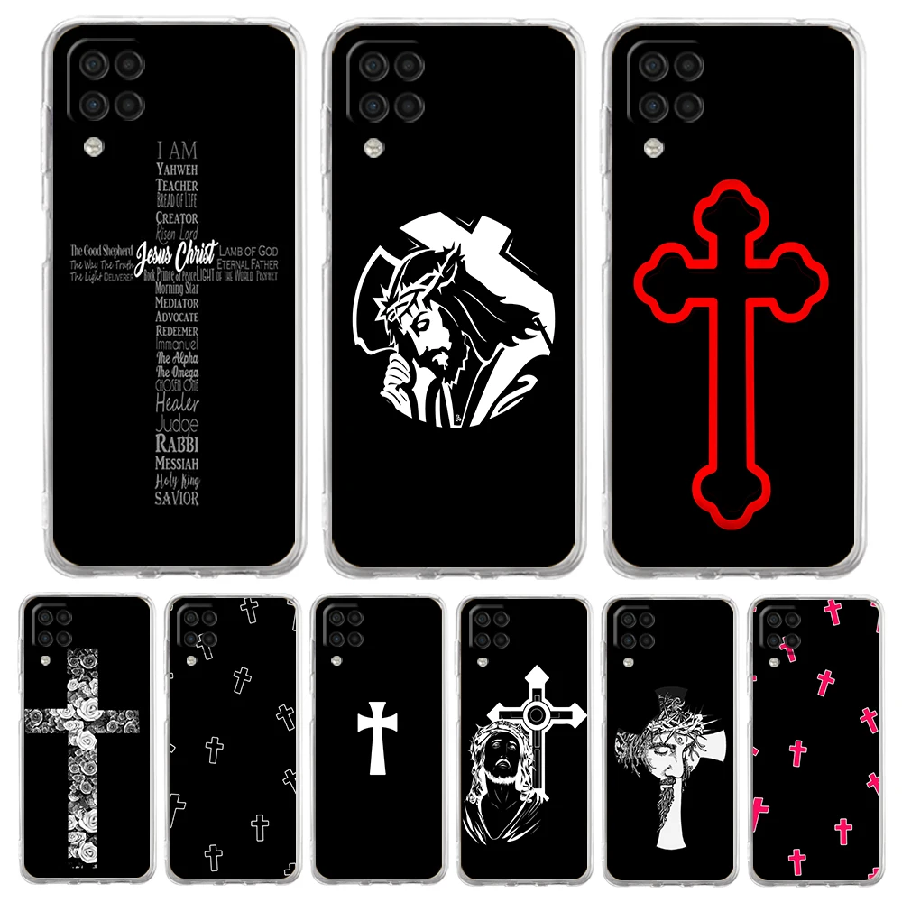 Jesus Christ Cross Fashion Phone Case for Samsung A17 A13 A15 A25 A35 A37 A57 A51 A55 A71 A41 A23 A53 A73 5G A05s A07 4G Cover