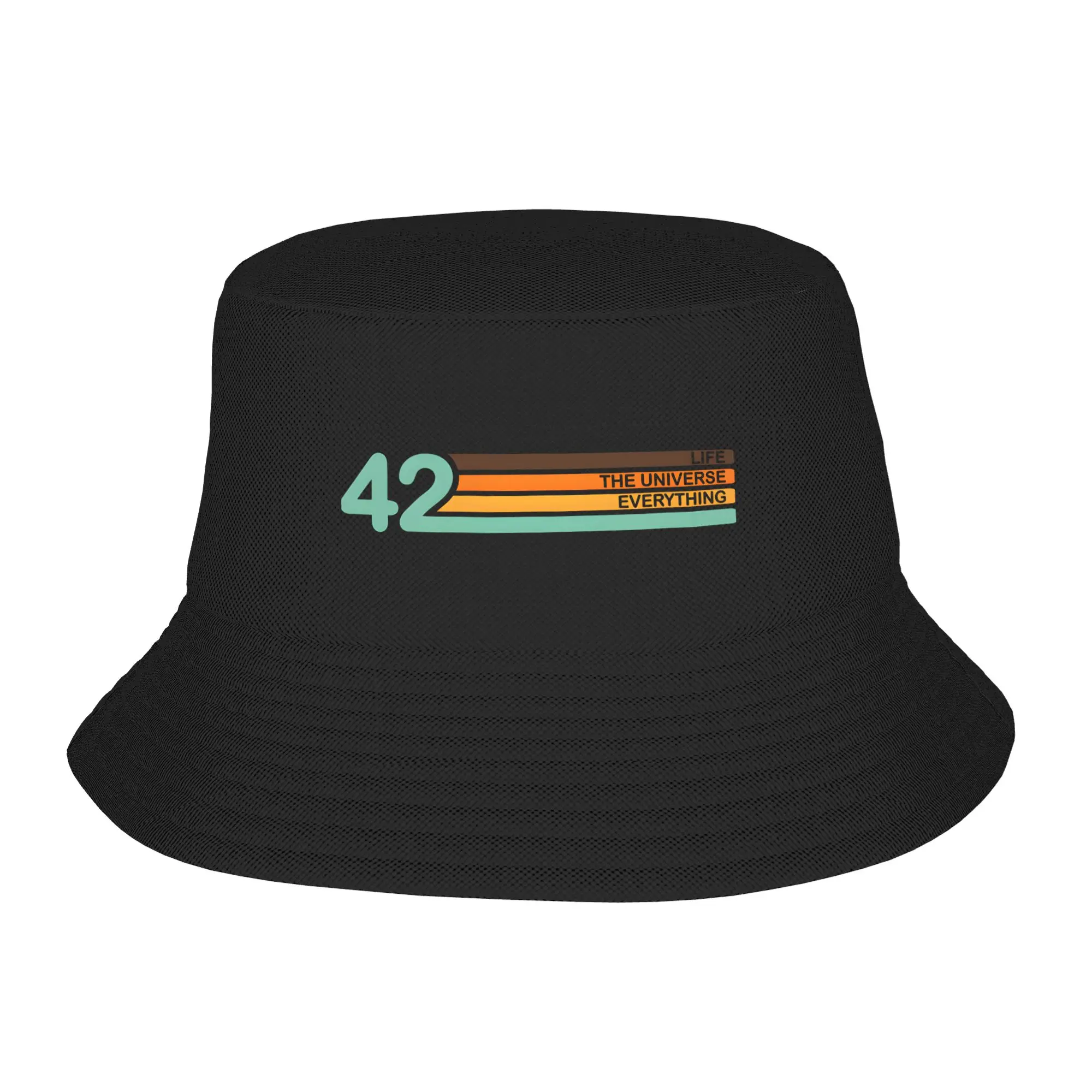 Girl Boy Cute dont panic 42 The Answer To Life Douglas Adams Bucket Hats Outfits  Bob Hat For Beach Headwear Lightweight
