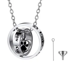 Heart Urn Necklace for Ashes Stainless Steel Cremation Necklace with Heart Waterproof Ashes Necklace Memorial Keepsake