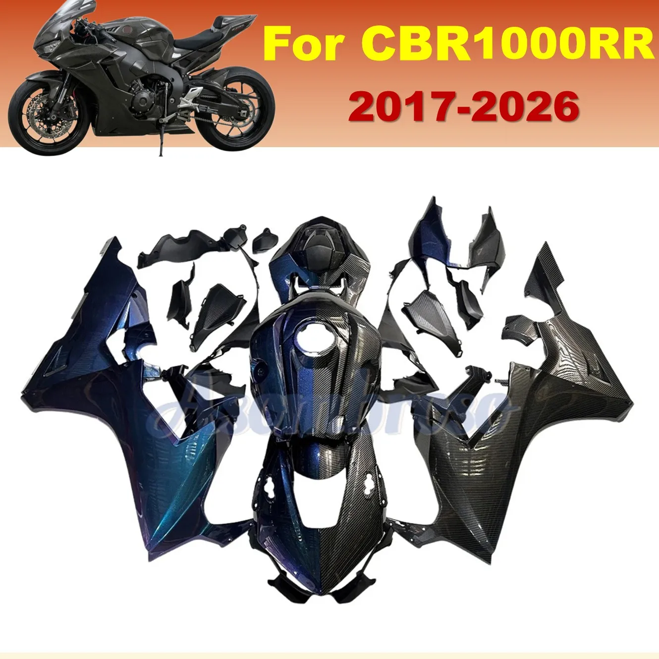 

CBR 1000RR 2017-2026 Fairings Set CBR1000RA SP1 SP2 ABS Plastic Motorcycle Kit | Chameleon with Carbon Fiber Print