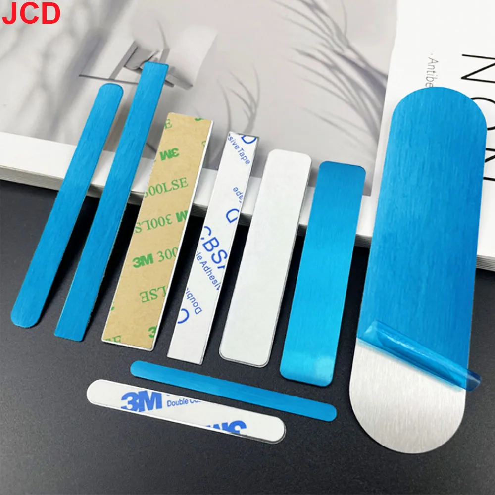 JCD 5pc Temporary Parking Sign Strong Adhesive Magnet Self-Adhesive Fixed Magnetic Patch Adhesive Strip Stainless Iron Sheet