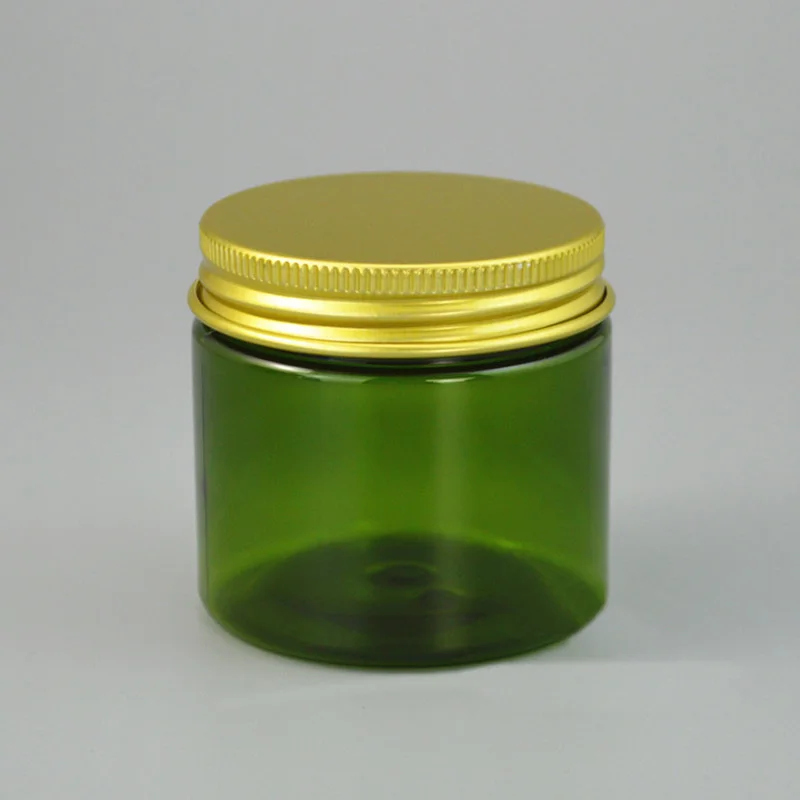 50grams green PET Jar pot black clear white cream mask gel essence gel mlisturizer emulsion wax skin care cosmetic packing