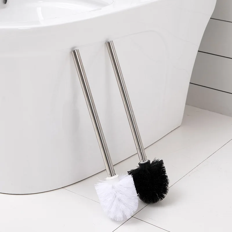 Durable Toilet Brush Stainless Steel Household Hanger Frame Cleaning Brush Handle Toilet Brush Articles Bathroom Cleaning Tools