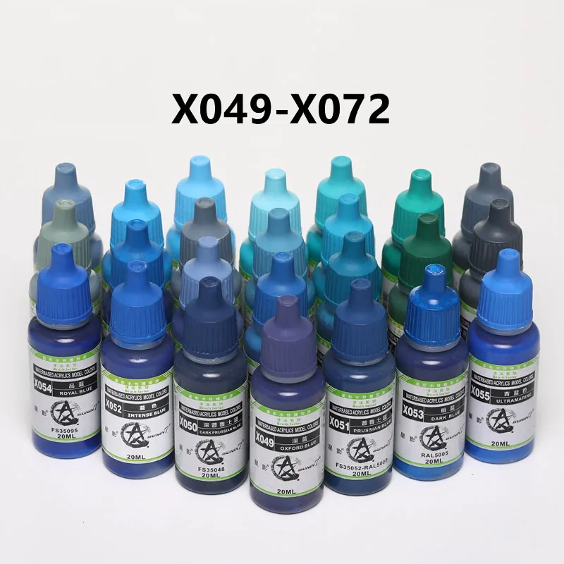 20ml X49-X72 Craft Water Based Flat Acrylic Art Paint Coating For DIY Military Tank Ship Plane Soldier Model Kit Coloring Tool