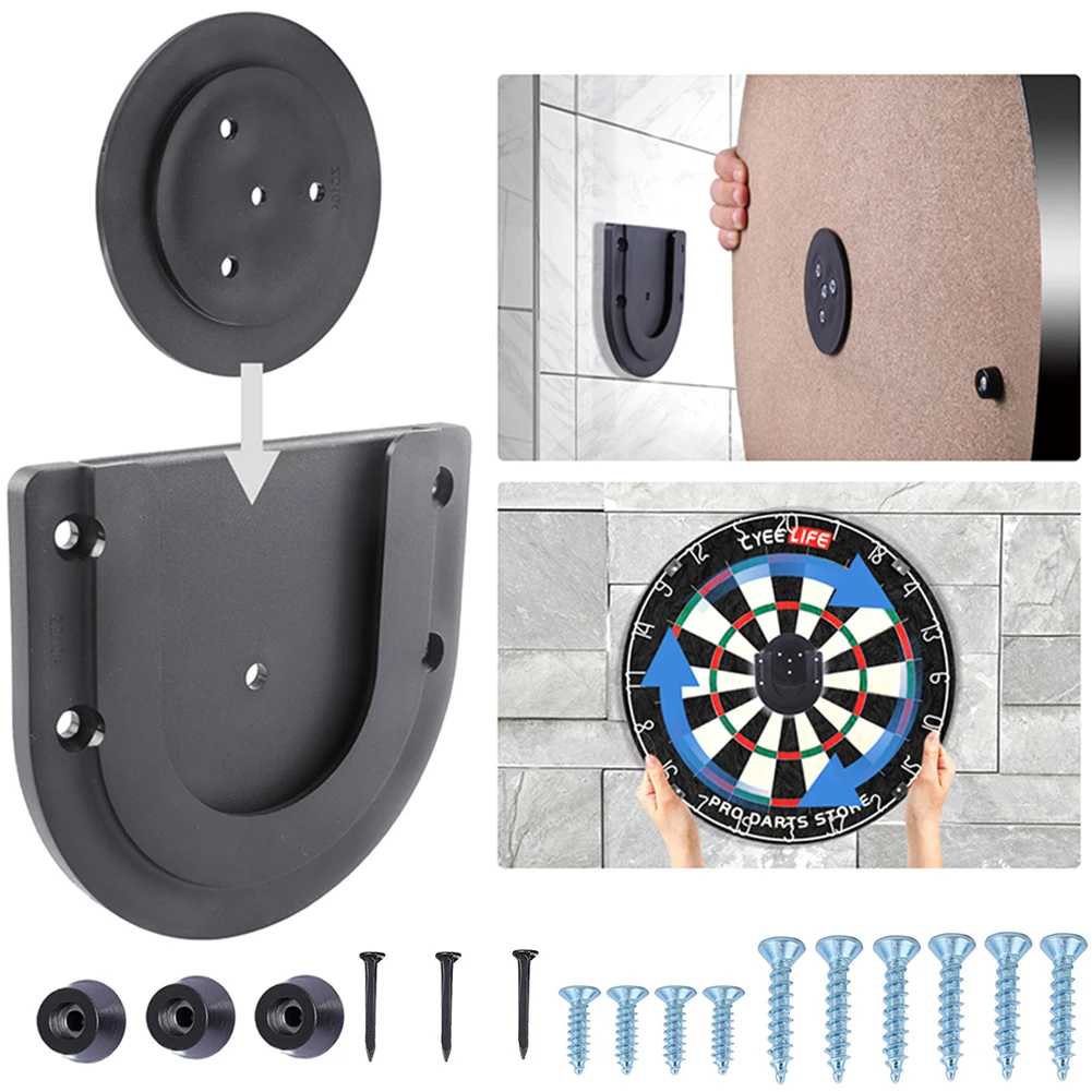 

Dartboard Bracket with Pads and Screws Board Bracket Kit Wall Hanging Dartboard Mounting Bracket Set for Hanging Dartboard