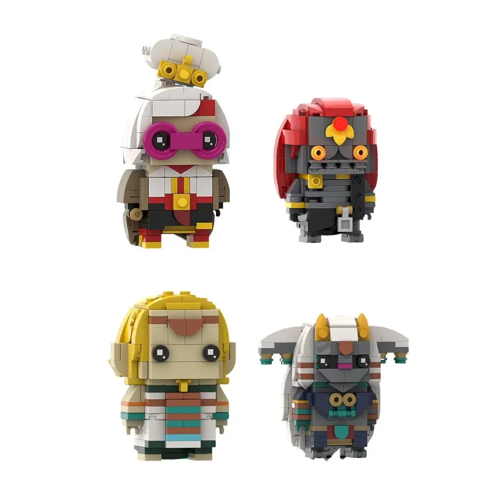 MOC-Princess-Brickheadz Model Building Blocks para Crianças, Purah Clássico, Figuras Rauru, Ganondorf Mumificado, Bricks Toy, Jogo, Reinos