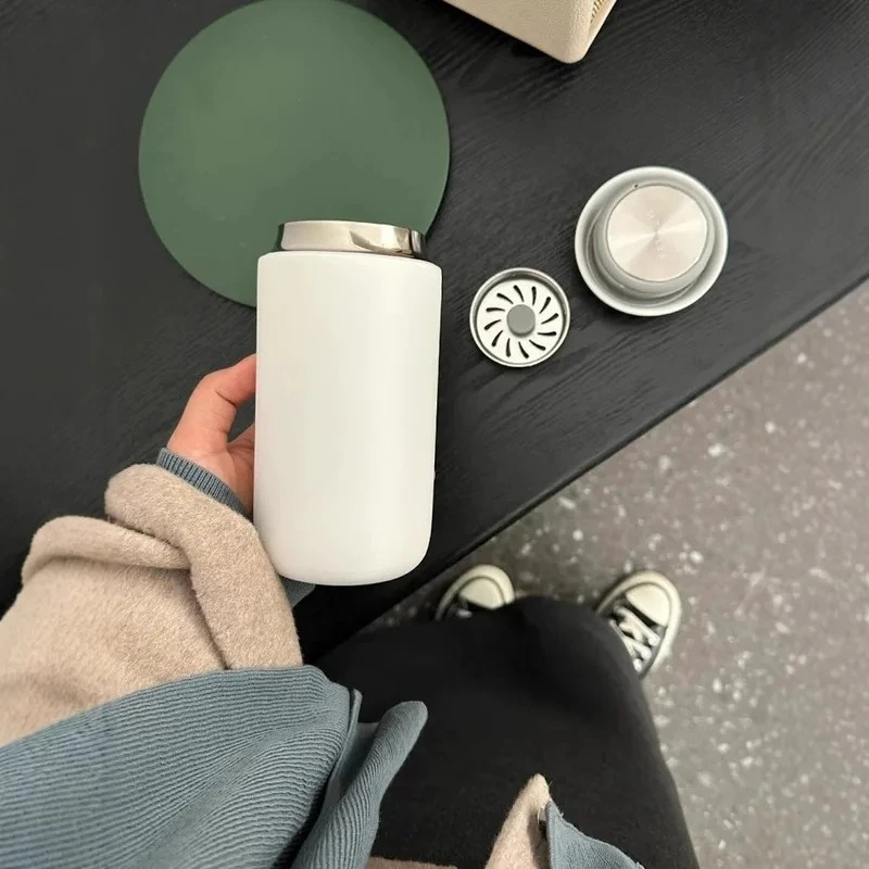 

For Blue Bottle Coffee Cup Thermos 304 Stainless Steel Inner Pot Portable Insulated Drinkware Cold Beverages Simple Convenient G