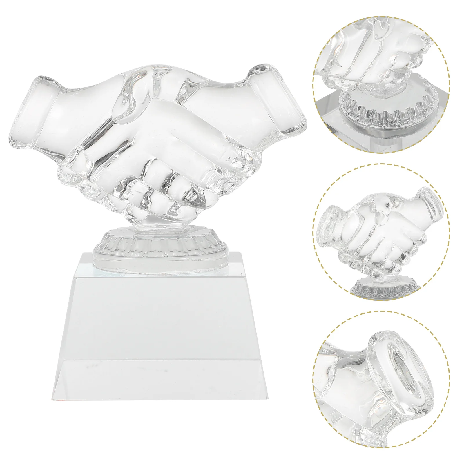 

Delicate Crystal Trophy Transparent Prize Trophy for Campus Courtyard Decorative Accessory Desktop Display Ornament