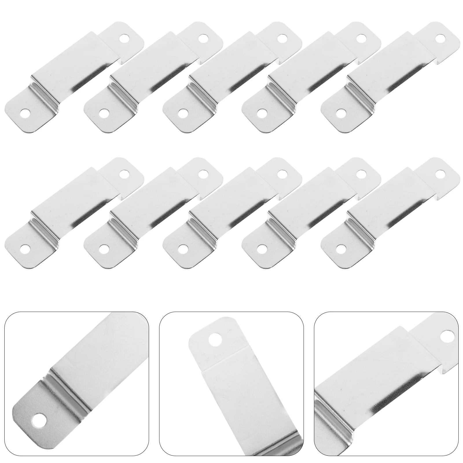 

10 Pcs Tape Measure Measuring Metal Holder for Tool Belt Clip Metric System 73X2X09CM Wall Grey Pants Man