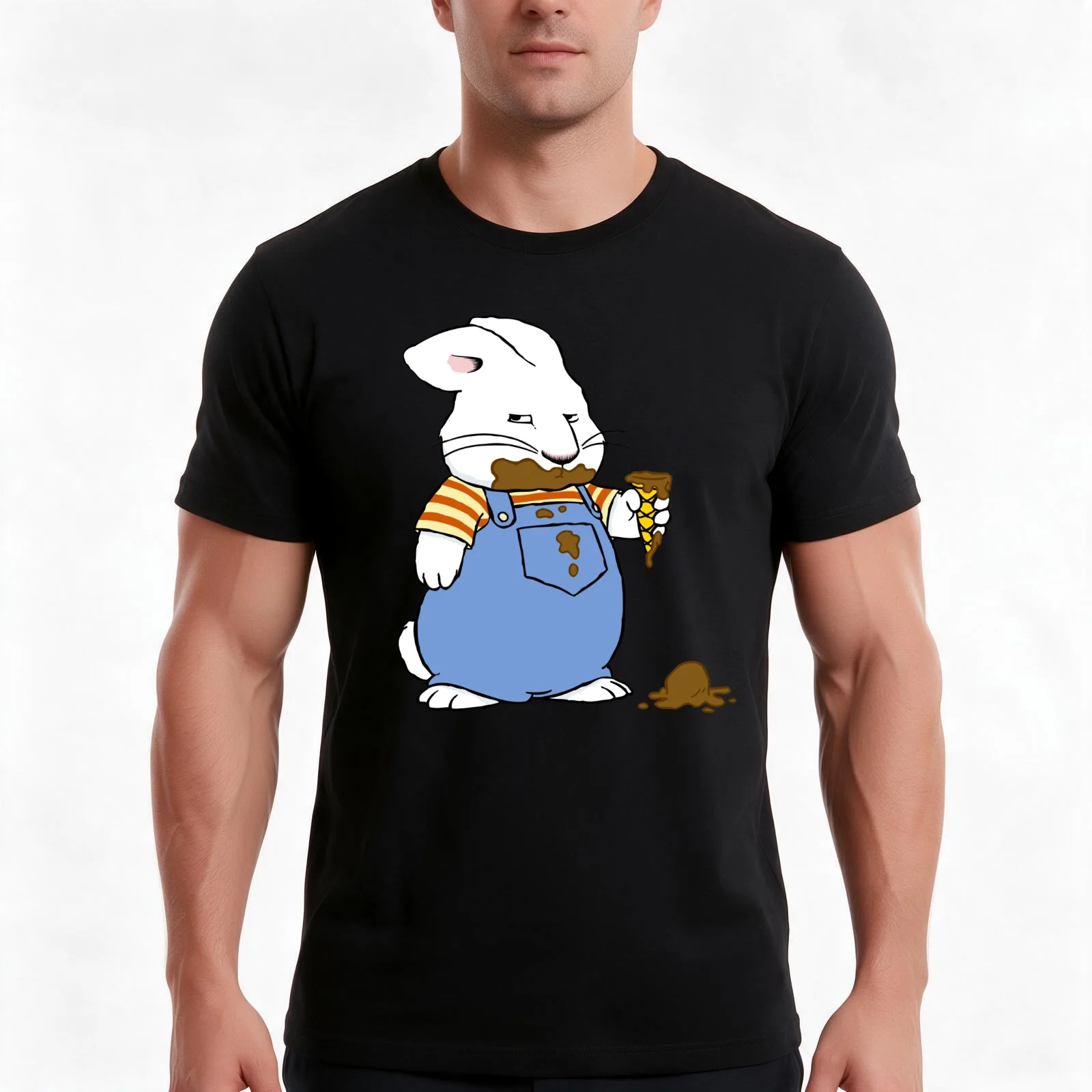 Max and ruby icecream T-Shirt, Summer Casual Cotton Tee, Oversized Streetwear Tops, Vintage Graphic Print, Unisex Men Women