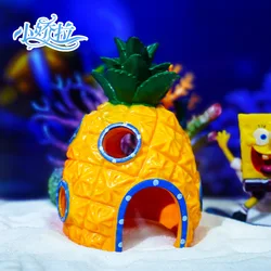 2pcs Popular Fish Tank Landscaping Decoration Evasion Tank Ornaments Cartoon Crab Restaurant  Pineapple House  Aquarium  Reptile