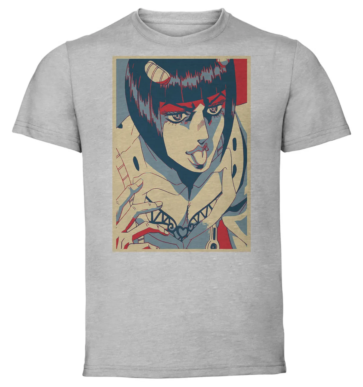 T-Shirt Unisex Grey Propaganda Full Jojo's Bizarre Adventures Bruno Bucciarati Variant Full