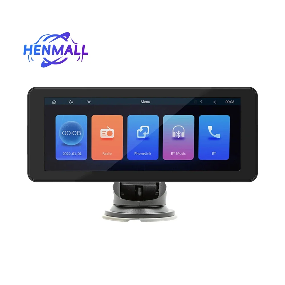 Henmall Easy Install Car Stereo MP5 Player Car Radio 7 Inch Portable Carplay Screen GPS WIFI RAM Radio Con Pantall