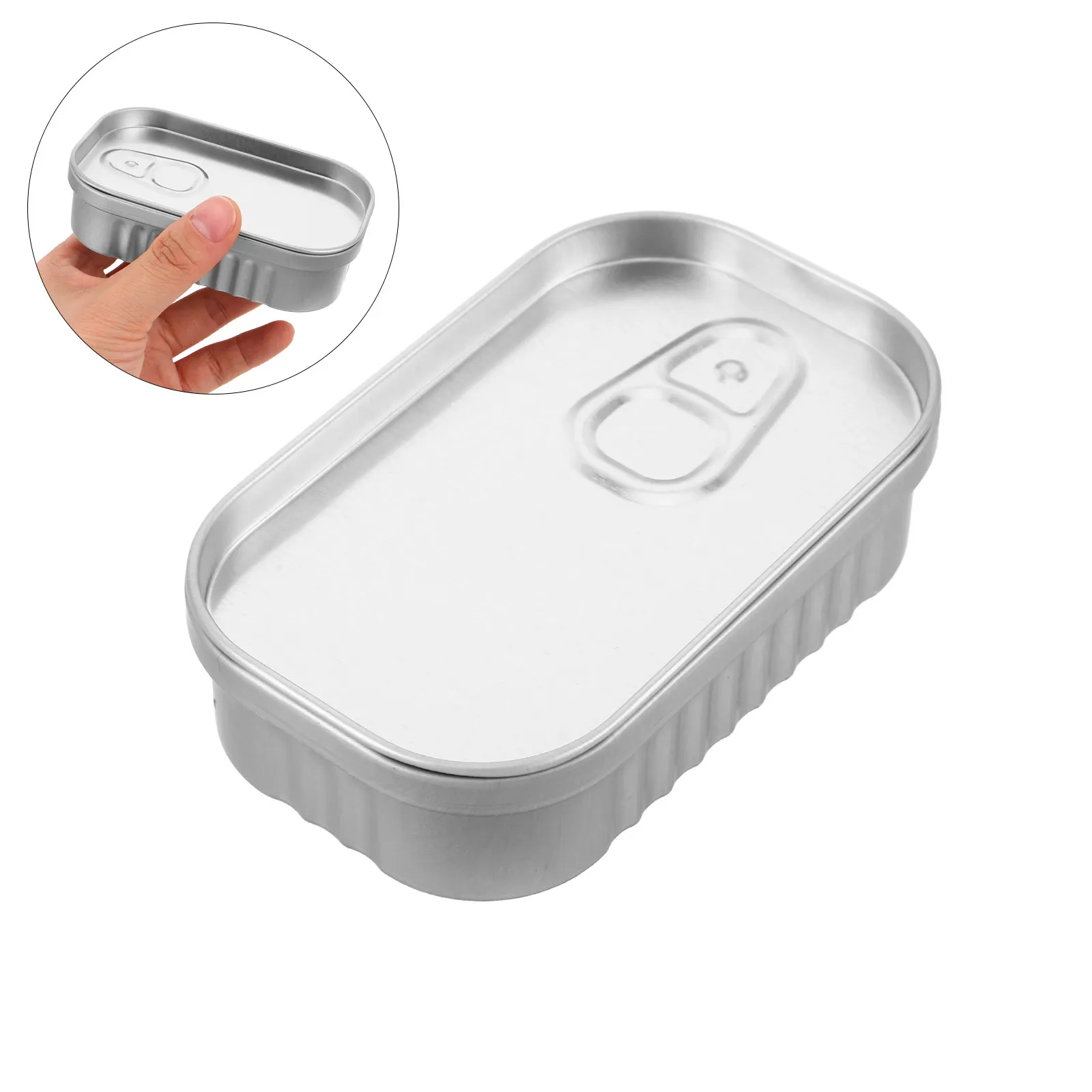 Metal Jewelry Storage Box 5Pcs Small Rectangular Tin with Lid for Earrings Necklaces Trinkets Paperclips