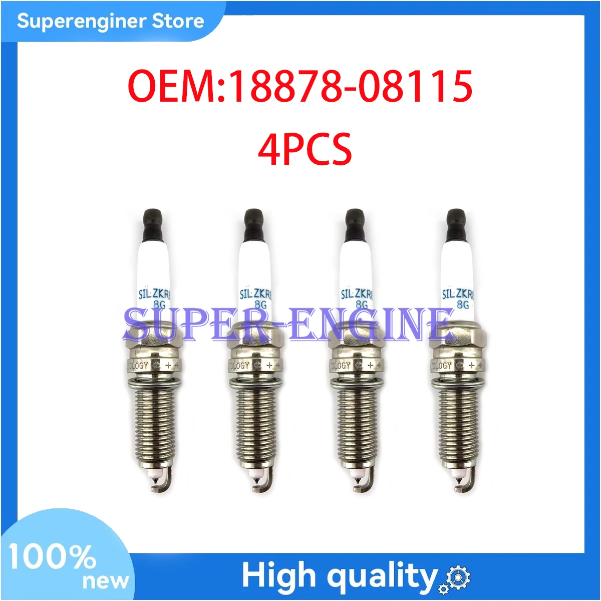 

4 Pcs SPARK PLUG ASSY 18878-08115 for HYUNDAI KIA 18878-08115