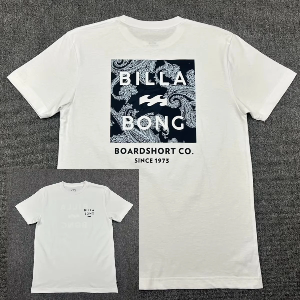 Billa Floral Arch Wave Bong Surfing Brand Graphic T-Shirt Cotton Men Women Streetwear Tee