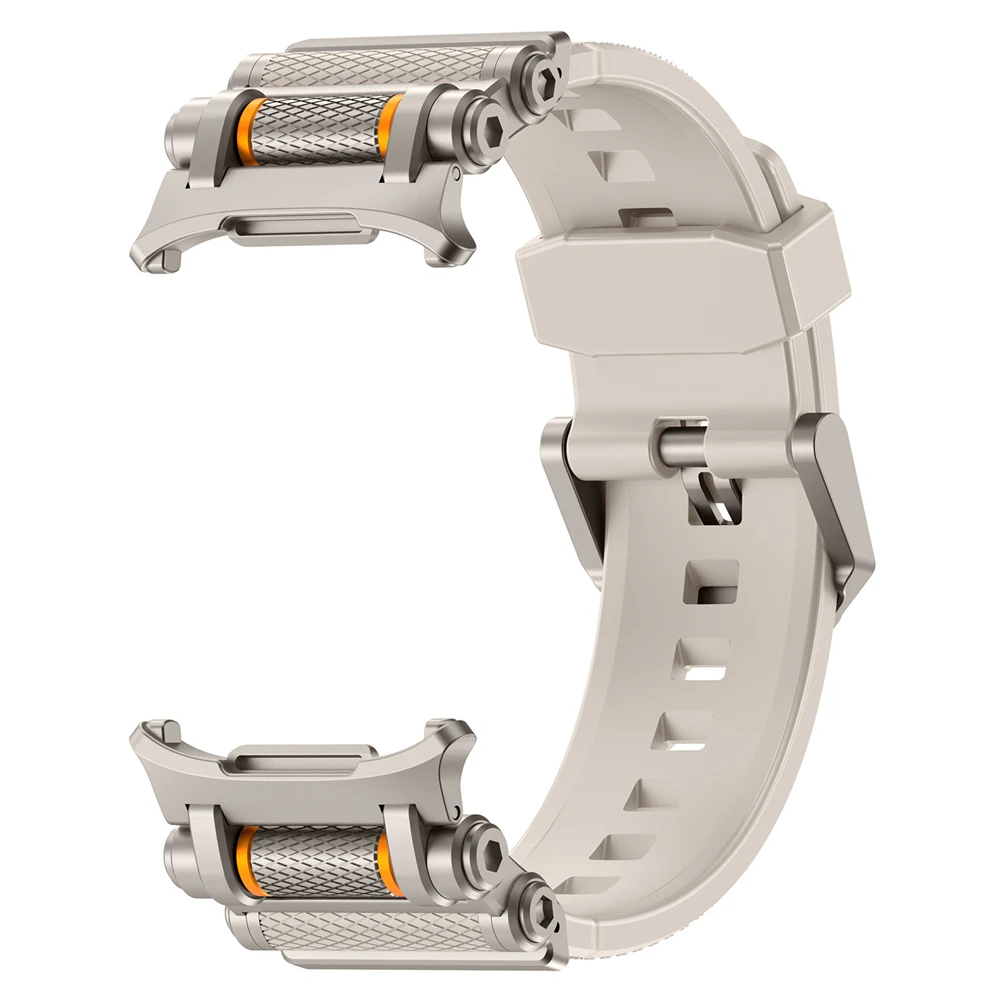 حزام لساعة سامسونج جالاكسي 7 الترا ديستني جير، موصل معدني دوار لتخفيف الضغط، حزام ساعة سيليكون