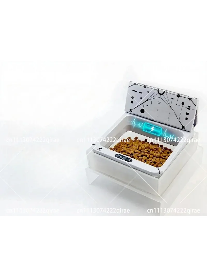 Smart Automatic Pet Feeder with RFID Sensor, Elevated Base, 650ml Capacity for Wet & Dry Food