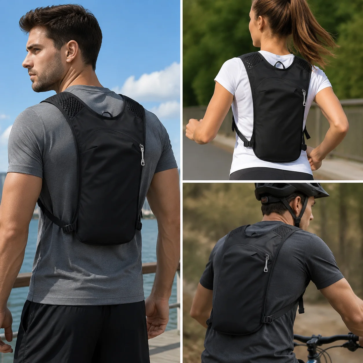 Mochila de hidratação ultraleve para corrida, colete de corrida, mochila esportiva, bolsa de corrida
