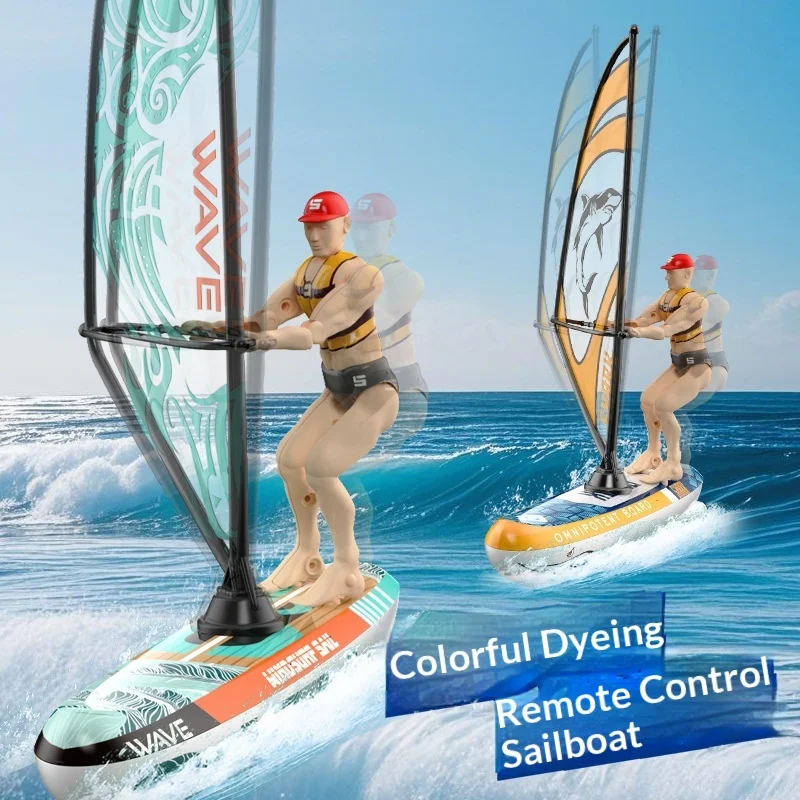 Fernbedienung Segelboot RC Racing Modell Schaukel Kajakfahren Wasserspielzeug für Poolwanne Kindertagsgeschenk Simulierte RC-Boote