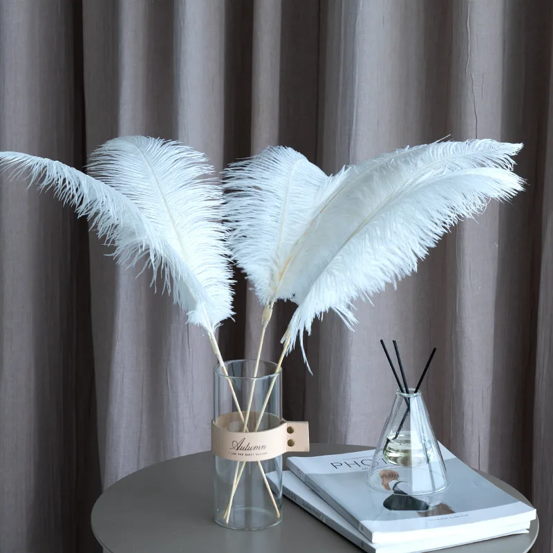 

Colored ostrich feather 35-40cm Ostrich feather for decorating the living room or dining area, for flower arrangement, DIY mate