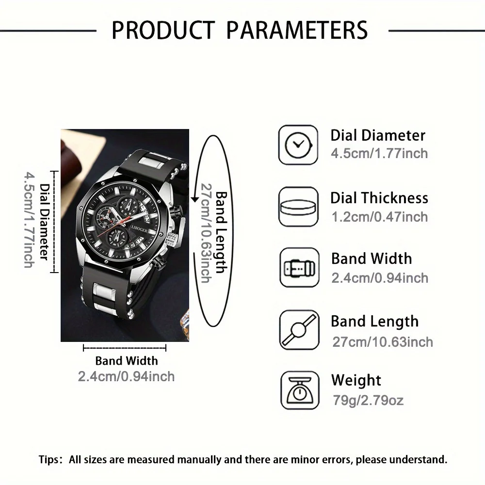 패션 남자 시계 실리카 젤 스트랩 망 쿼츠 시계 날짜 기능 비즈니스 캐주얼 시계 남자 선물