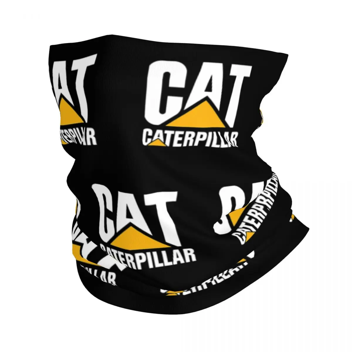 CAT Letter LOGO Bandana Neck Cover Printed Balaclavas Wrap Scarf Warm Cycling Running Unisex Adult Windproof