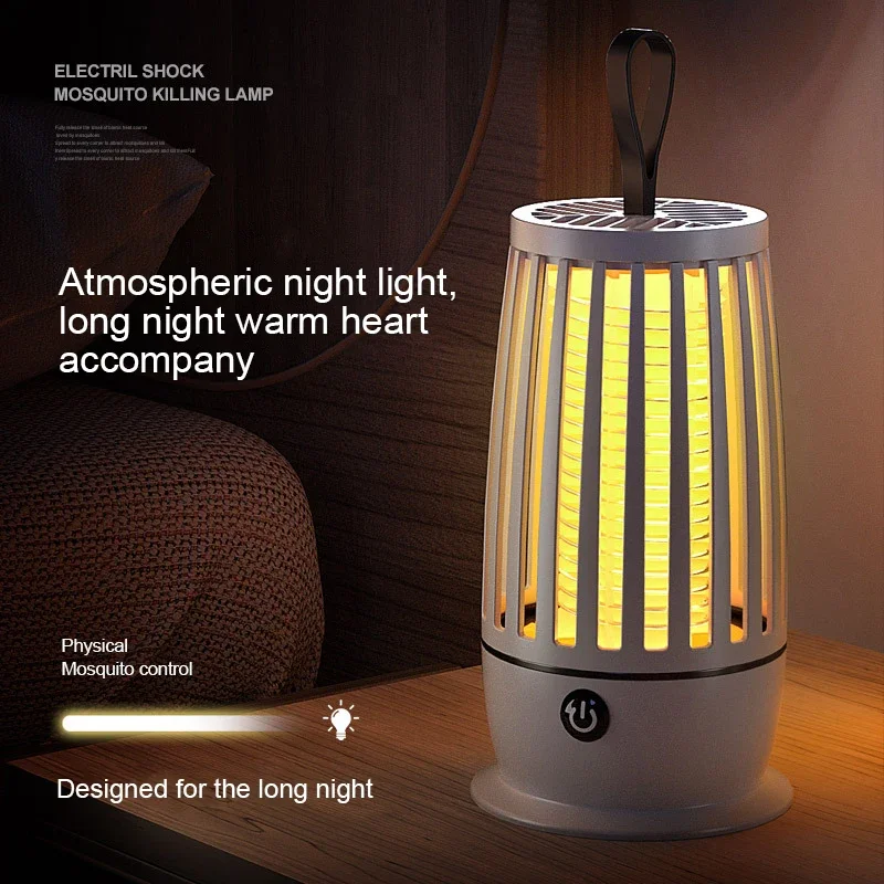 Portable Mosquito Killer Lamp USB Rechargeable Electric Fly Trap Zapper Insect Killer Repellent Outdoor Mute Anti Mosquito Lamp