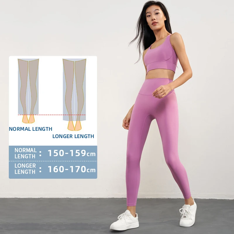 Vnazvnasi  Hot Selling Full Length Women Yoga Leggings 2 Length Can Choose Normal And Longer Girls Sports Tights High Waist