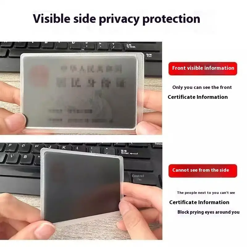 Anti-demag Anti-peep Card Holder Double-sided ID Card Protective Cover Bank Card Anti-leakage Protection Privacy Document Holder