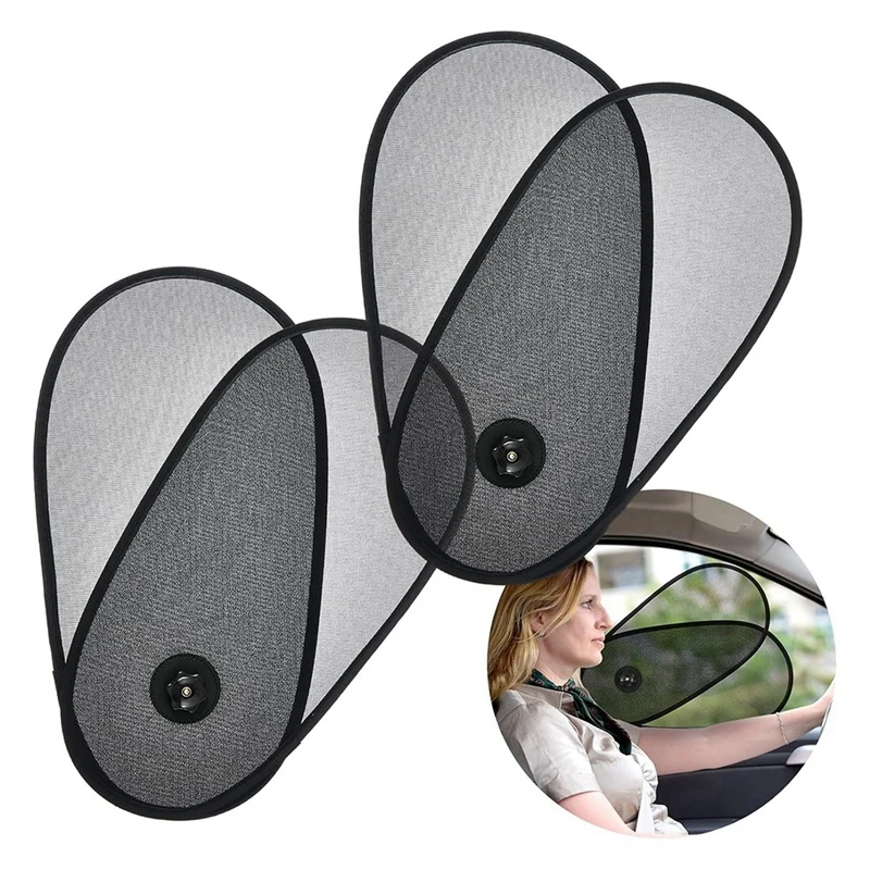 Car Window Shades For Baby 2 Pack, Car Side Window Sun Shade Sun Blocker With Enhanced Suction Cups Protect Kids