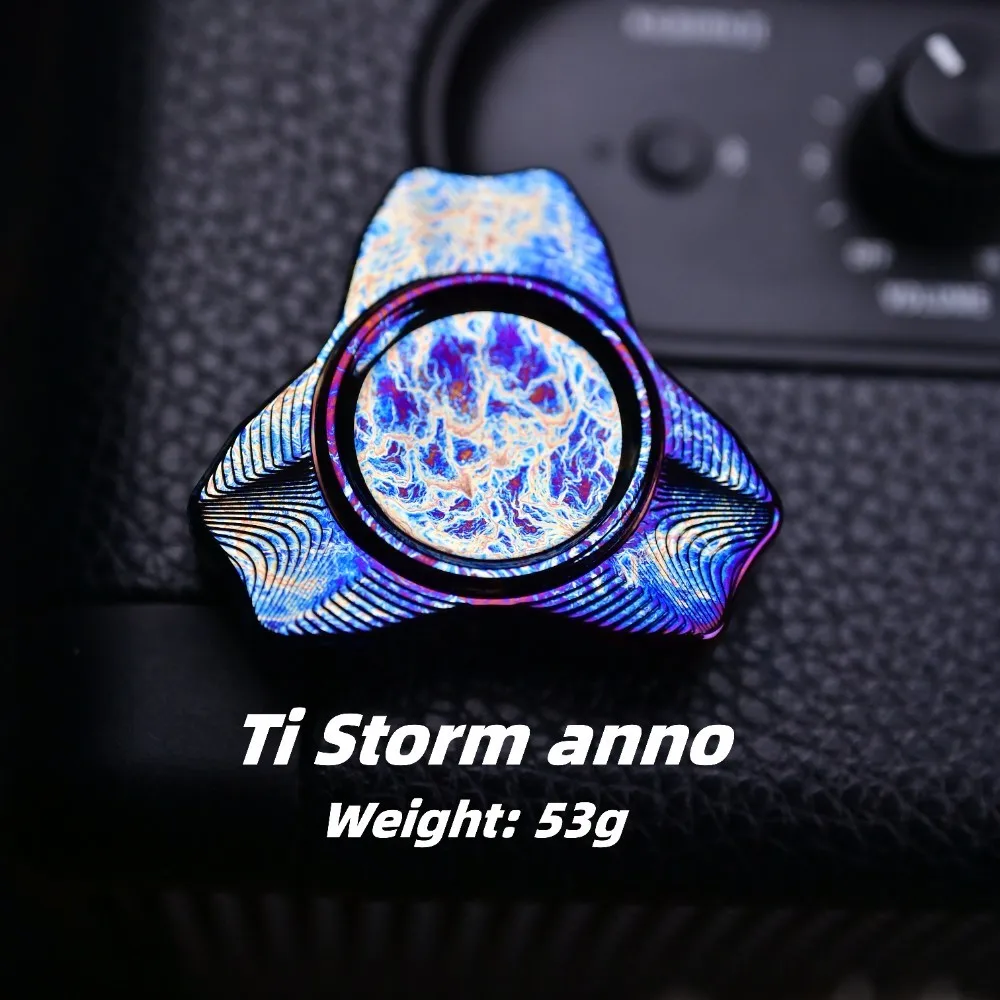Kinetics Asia Pacifi EDC MotherShip Fidget Spinner Stainless Steel Fidget Toys For Adults Three-Bladed Fidget Spinner