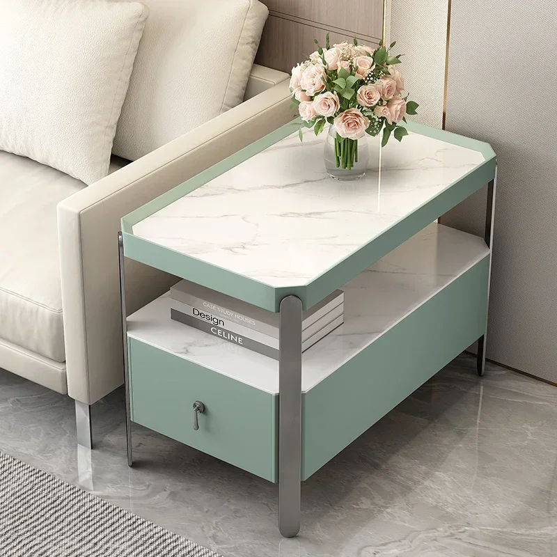 

Italian minimalist living room sofa edge table