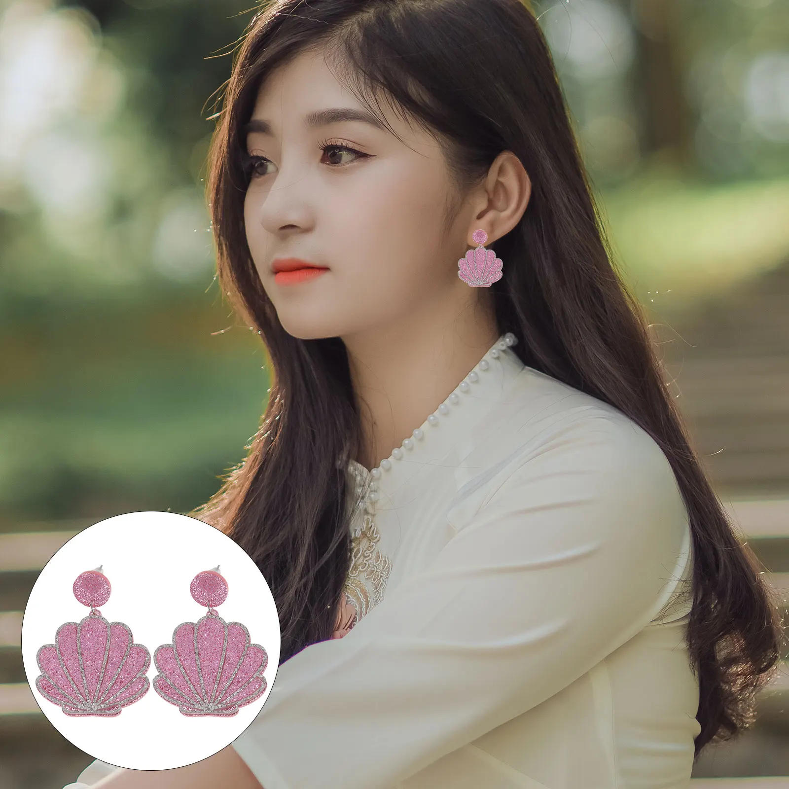 

Earrings Decor Woman Creative Fashion Drop Stylish Jewelry Trendy Acrylic Material Durable Fine Workmanship Comfortable Feeling