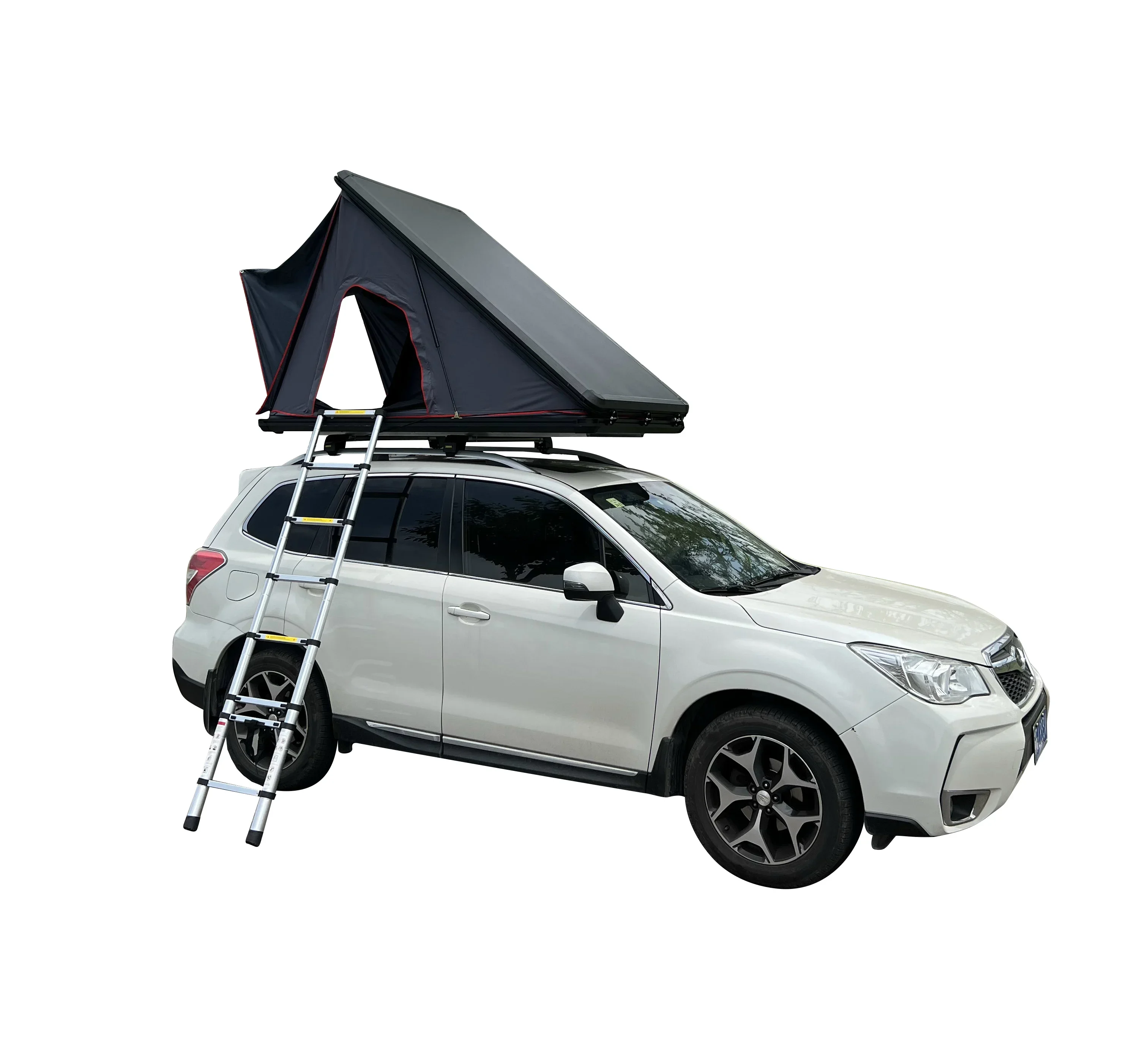 Camping Aluminum Rooftop Tent Car Triangle Clamshell Hard Shell Roof Top Tent For Outdoor Hiking Top Roof Car Tent For 4 Person