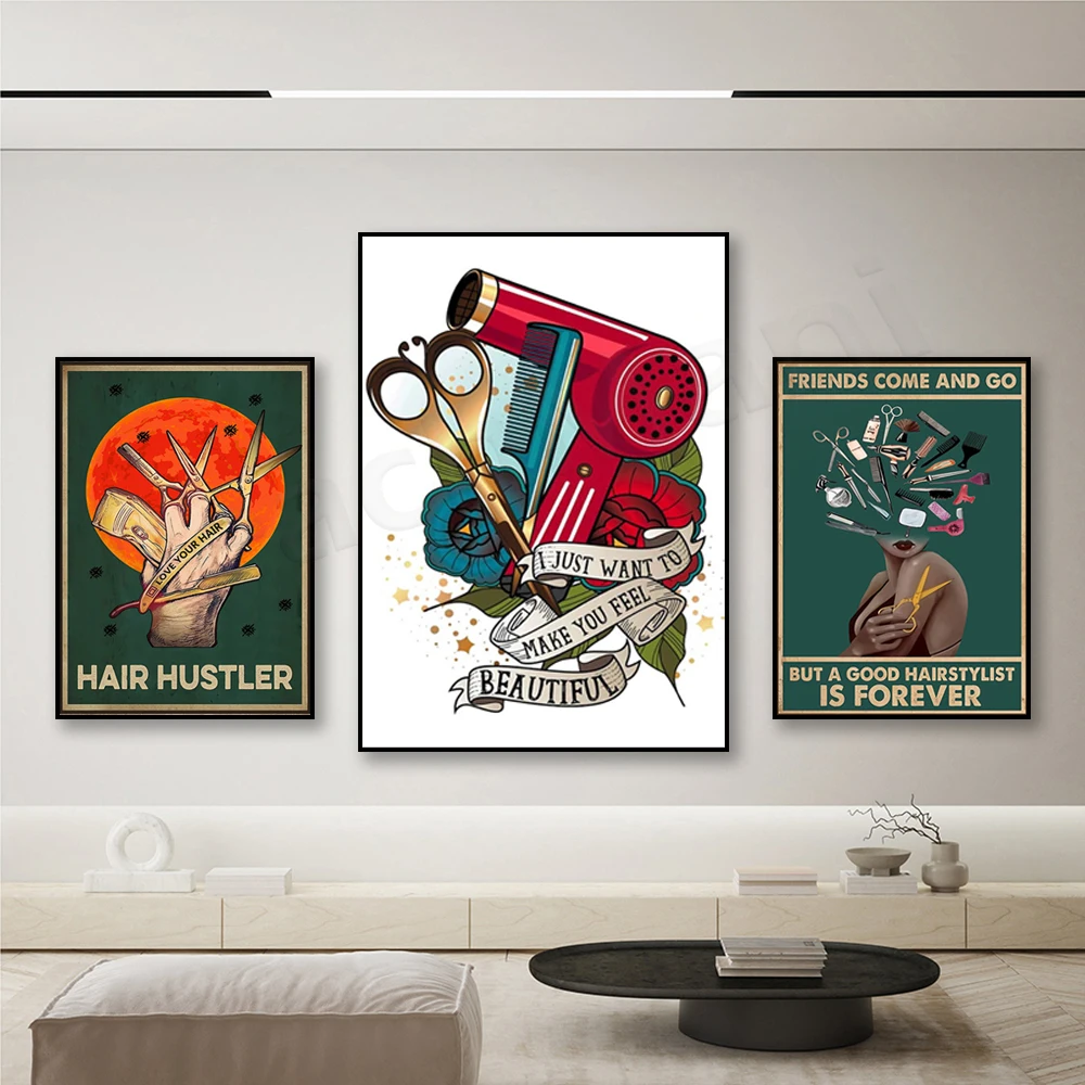 A good hairstylist is timeless, I just want to make you feel beautiful, hairstylist lady poster, hairstylist lady poster gift