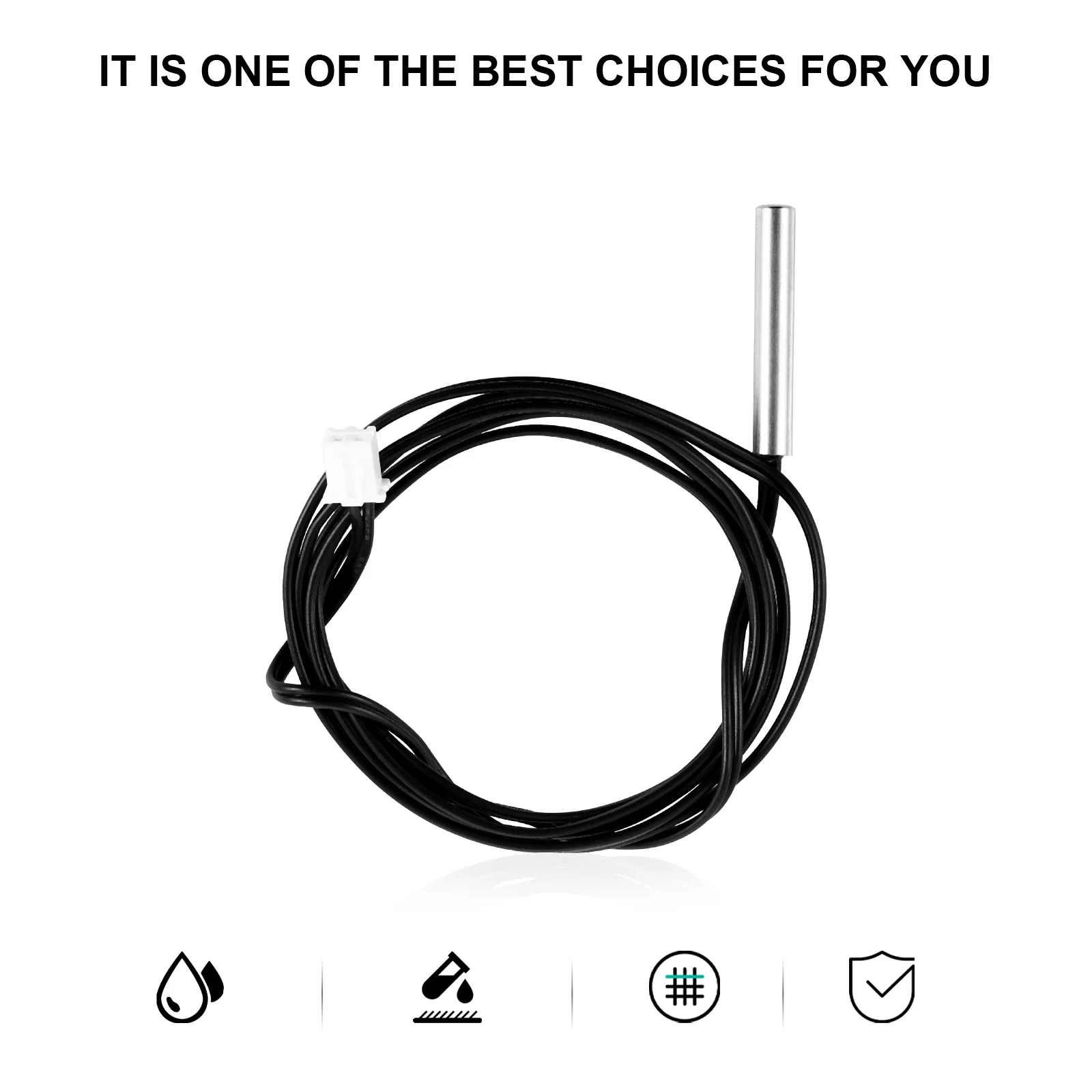 Sonda de cilindro con Sensor de temperatura Ntc, 2 uds., para almacenamiento en frío, sala de ordenador, almacén, monitoreo ambiental