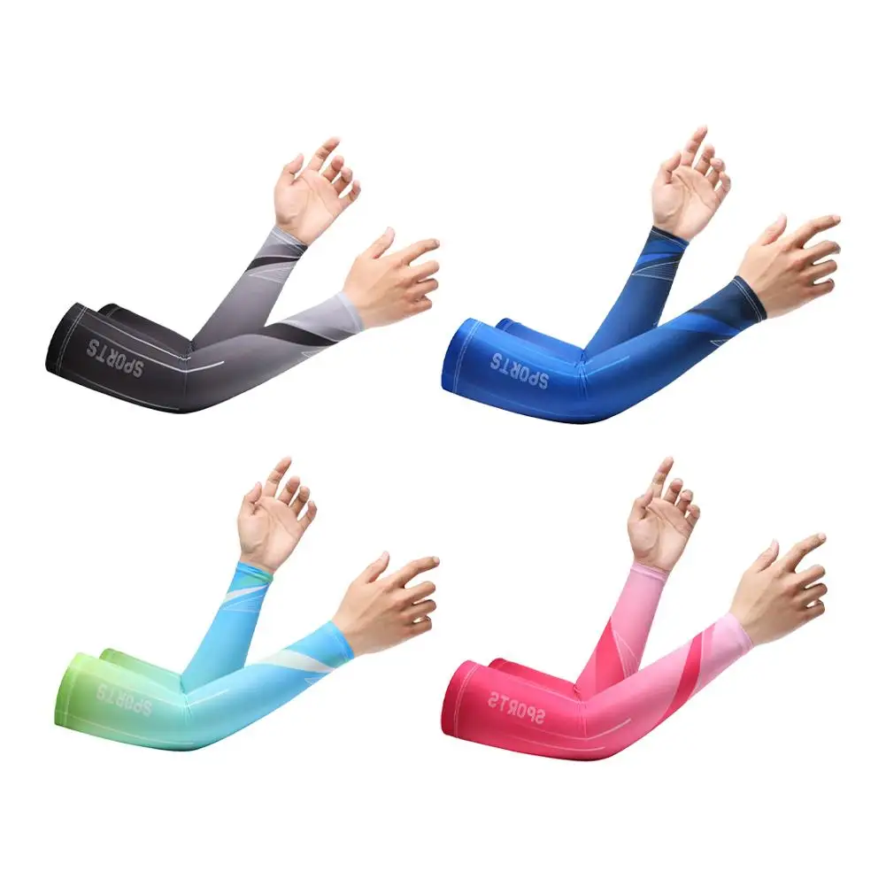 Manicotti in seta di ghiaccio per uomo donna estate Outdoor Essentials protezione solare UV manicotti manica a compressione