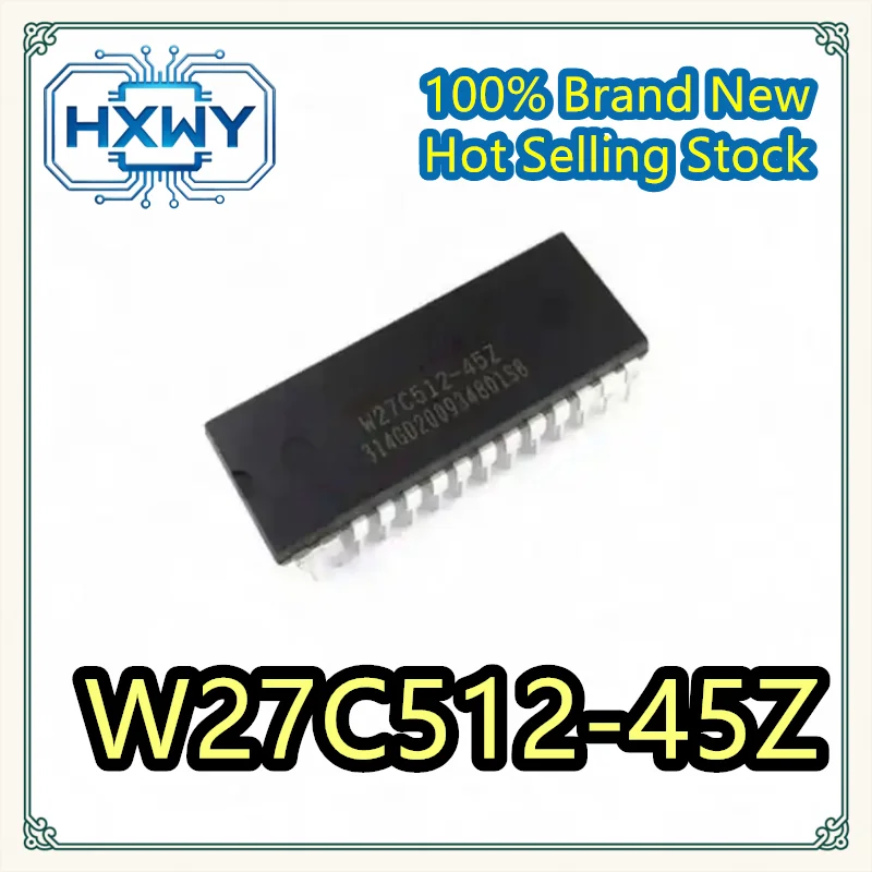 (3/10 pcs) W27C512-45Z  25Q256JVEIQ   DIP28 package   IC chip   Brand new electronics   Best-selling item   Fast dispatch