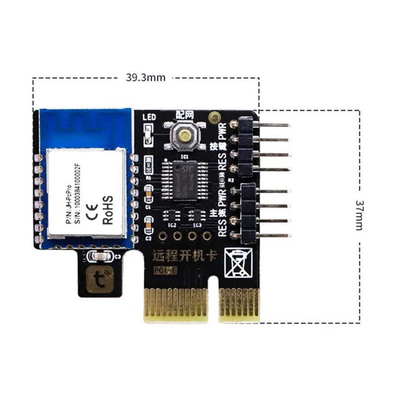 Tuya-A3 WiFi PC Power Switch, Computador Desktop, Remoto, Boot, Startup, Cartão, Teletrabalho, PICE, MINI Card, App, Controle Remoto