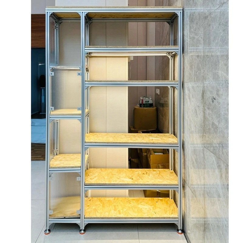 

Креативная полка для гостиной, офисная перегородка, книжный шкаф, витрина, алюминиевый профиль, книжная полка