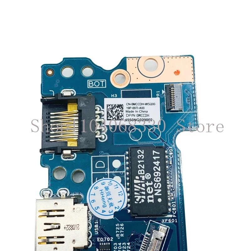 Original For Dell Latitude 3520 E3520 Power Button Board USB SD Card Reader Board With Cable MCCDH 0MCCDH 450.0NG06.0001