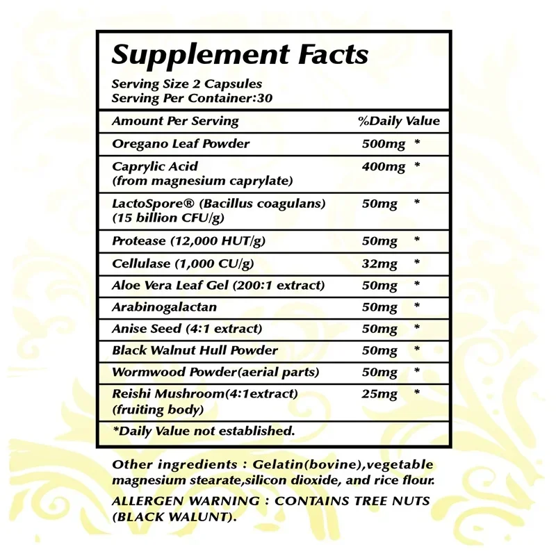 Candida Cleanse - Promotes Intestinal Cleansing and Detoxification, Improves Digestion, and Relieves Constipation and Bloating